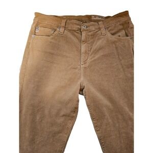 AG-ED Mari High Rise Slim Straight Tan Corduroy Pants Women's Size 31